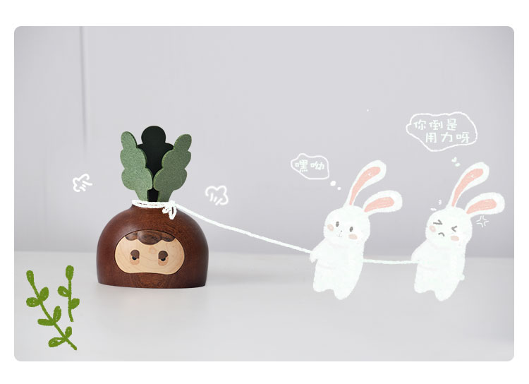 Original design，Solid Wood Crafts，Lovely radish，Handmade，Playing with wood.，