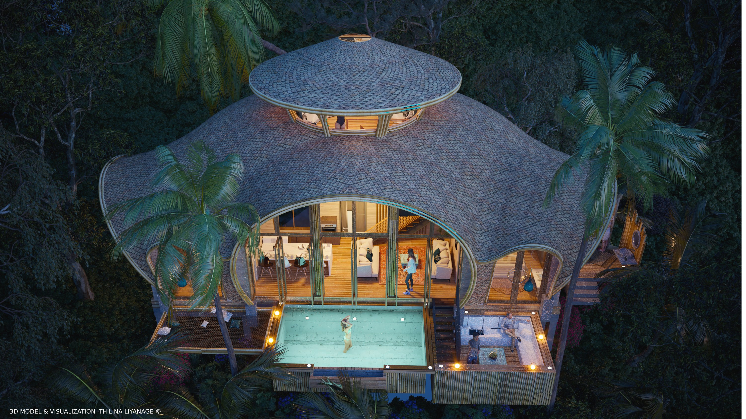 Architecture，cgi，Bamboo Architecture，visualization，vray，Model，