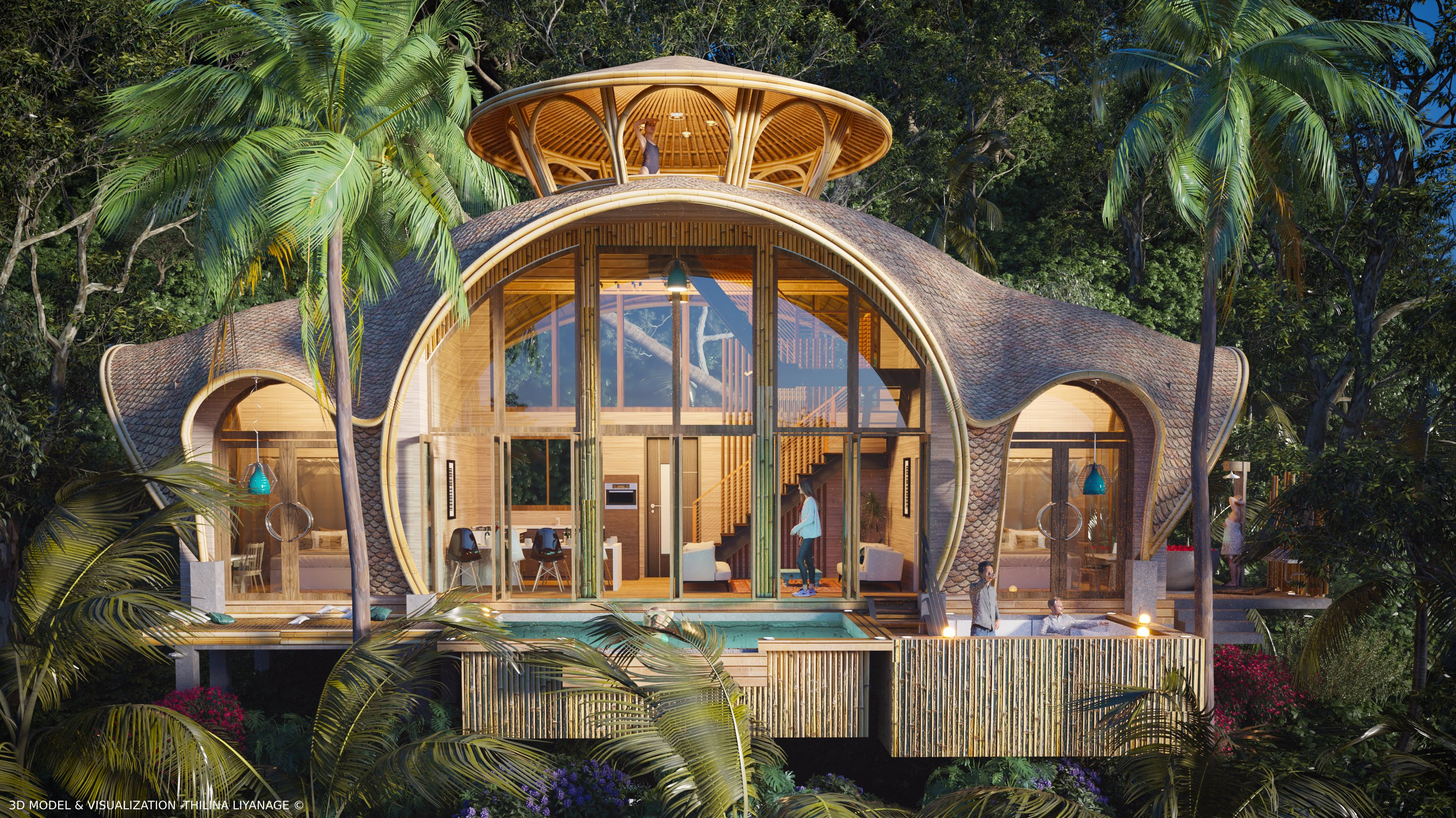 Architecture，cgi，Bamboo Architecture，visualization，vray，Model，