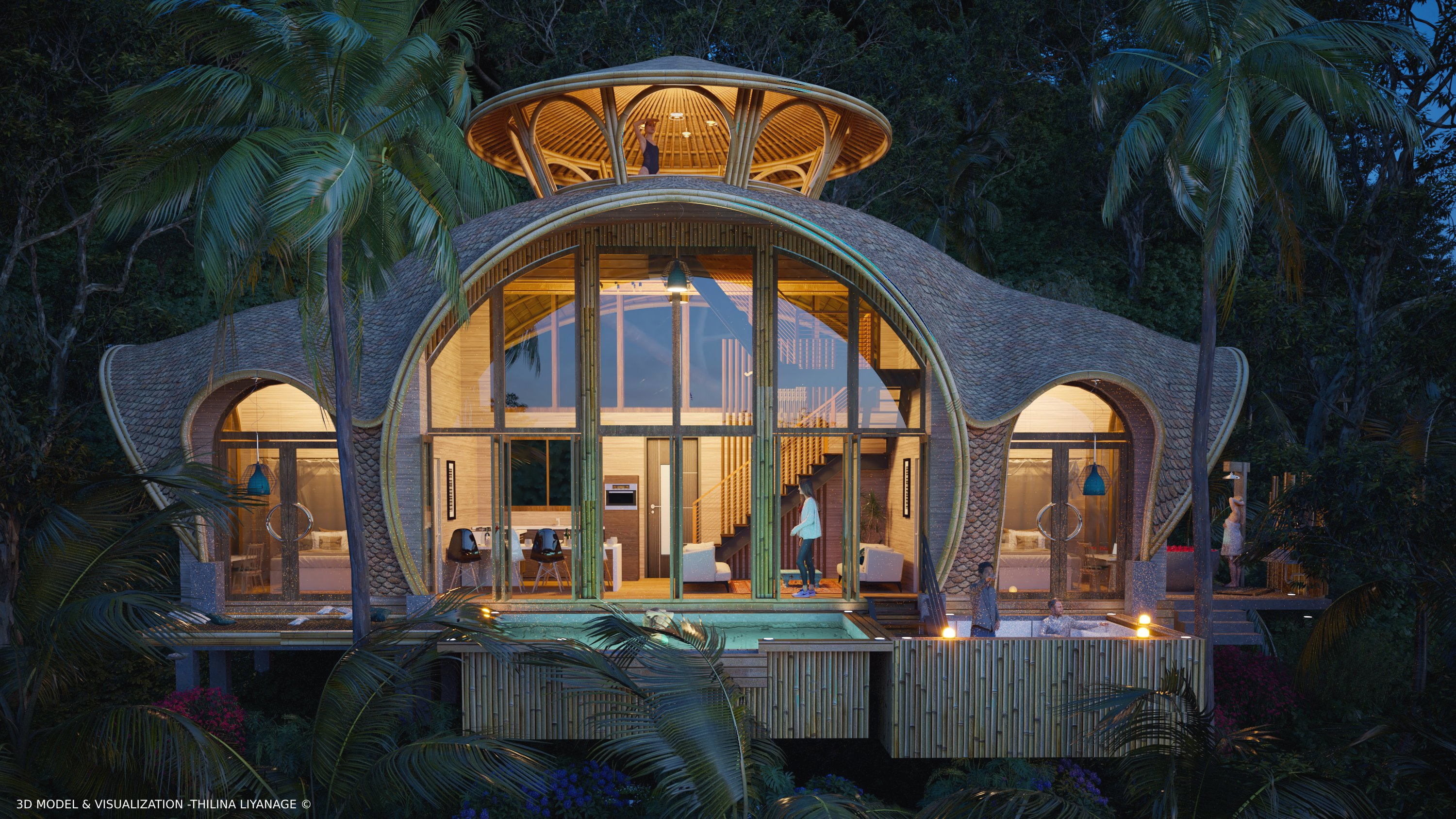 Architecture，cgi，Bamboo Architecture，visualization，vray，Model，