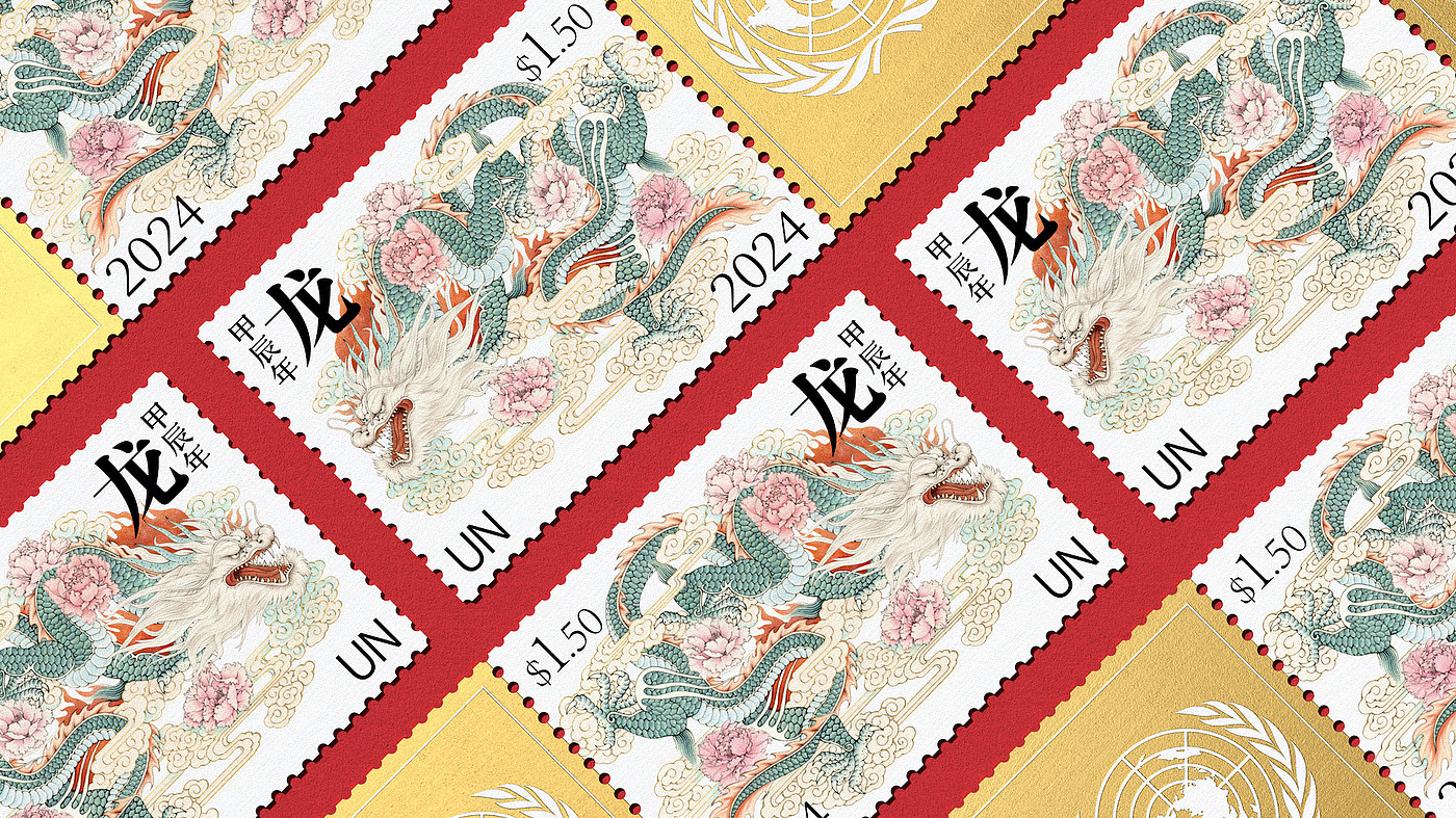 stamp，the Chinese zodiac，Illustration，