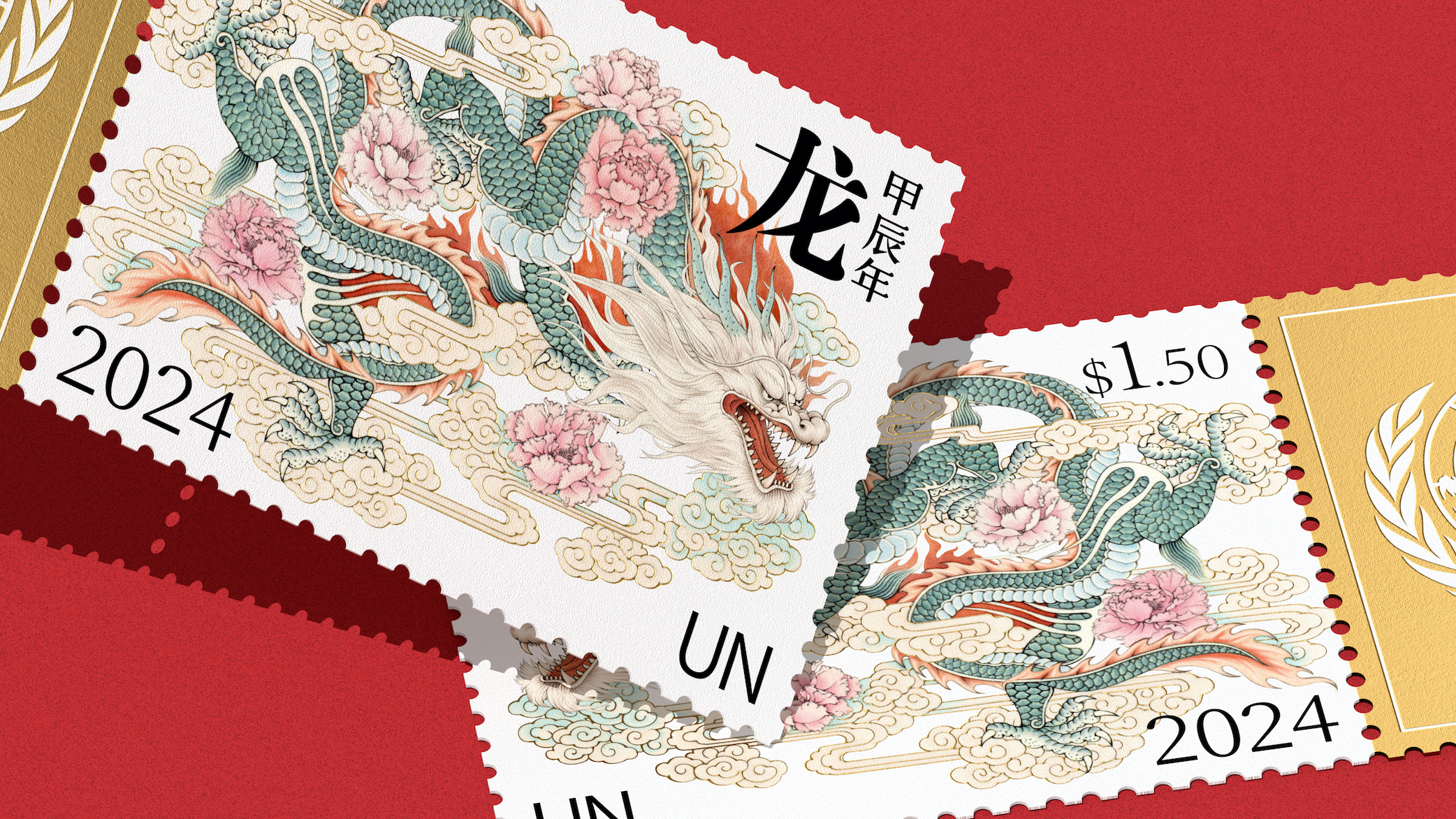 stamp，the Chinese zodiac，Illustration，