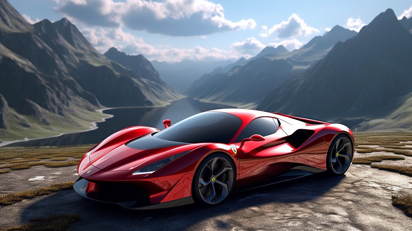 ai，artificial intelligence，Ferrari，Love the light bulb，Sports car，Automobile design，