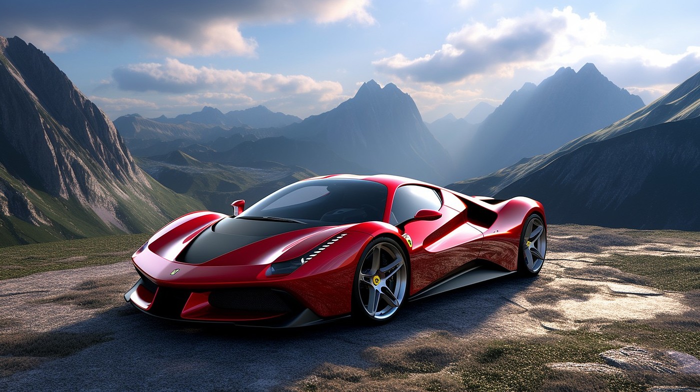 ai，artificial intelligence，Ferrari，Love the light bulb，Sports car，Automobile design，