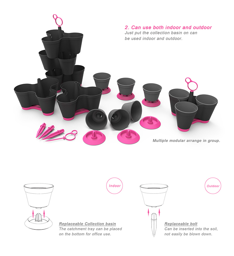 Flowerpot，tool，gardening，product design，industrial design，2014 red dot award，