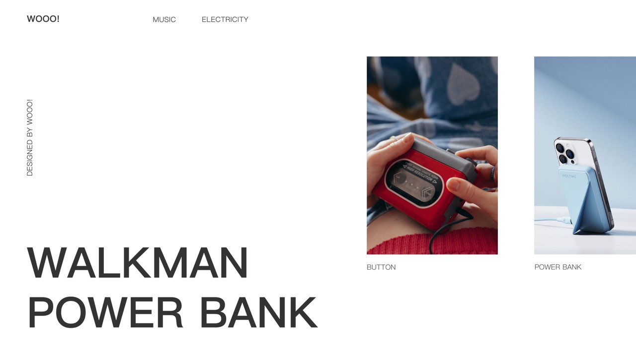 product design，portable battery，Walkman，Retro，keyshot，sample reels，modeling，Render，