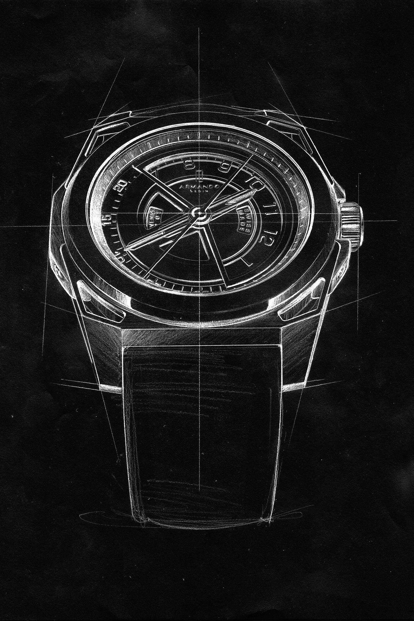 Wristwatch，Wrist watch，Fashion products，industrial design，