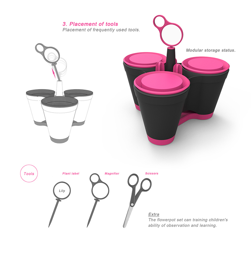 Flowerpot，tool，gardening，product design，industrial design，2014 red dot award，