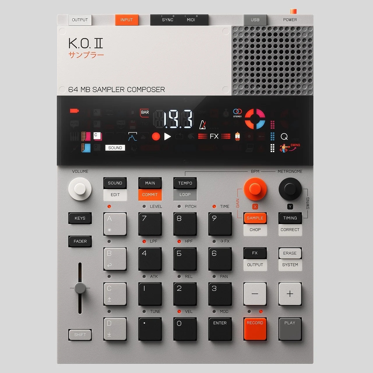 音频采样器，EP-133 K.O. II，电子产品，数码，