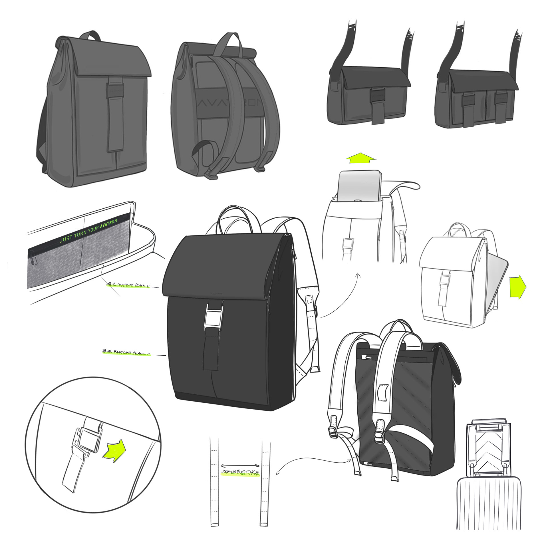 commute，concise，black，Computer package，knapsack，Design，to work in an office，Travel，