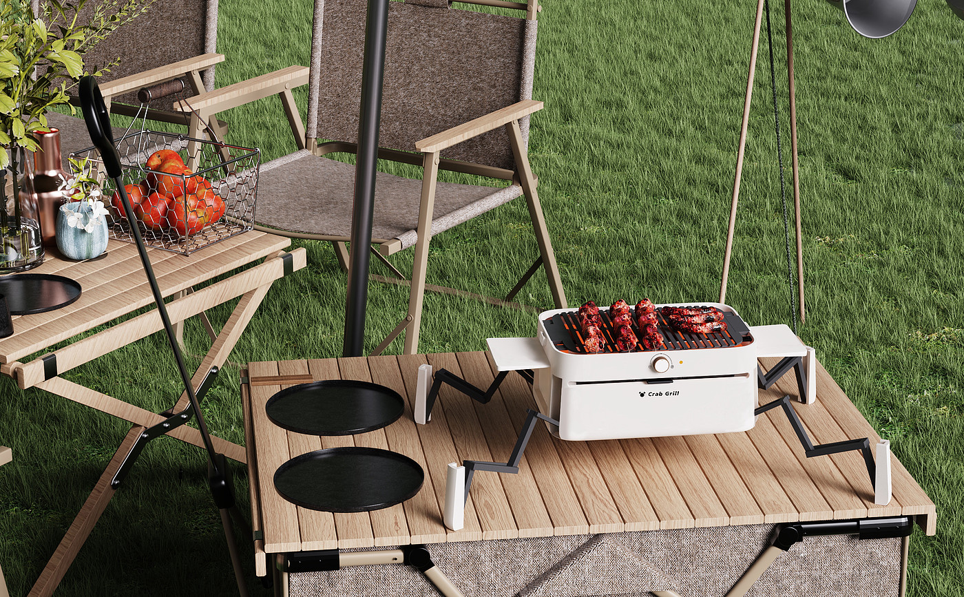 Barbecue rack，Bionics Design ，Interesting design，Outdoor camping，barbecue，Appearance design，