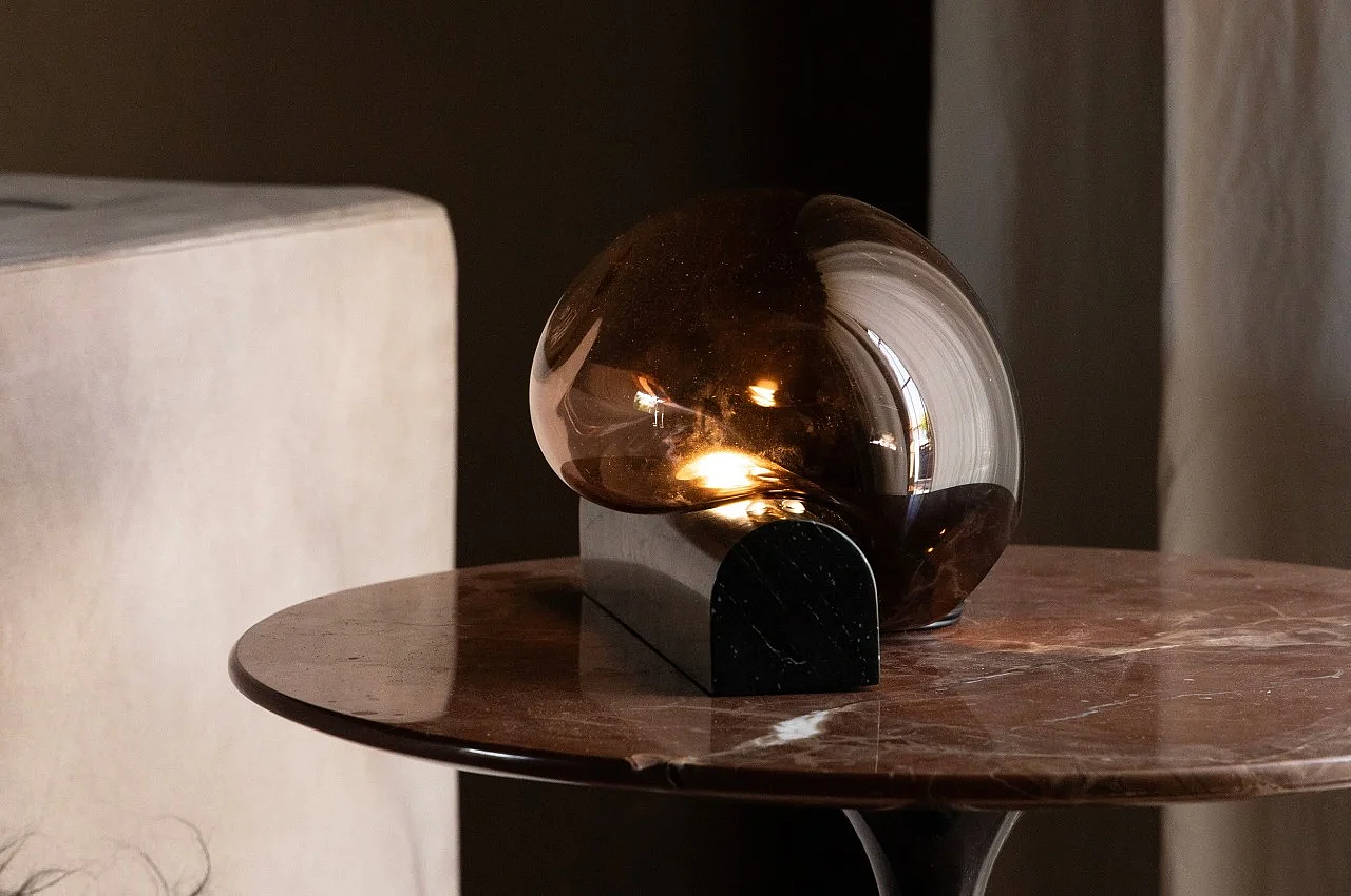 lamp，household electrical appliances，product design，Glass，Marble，
