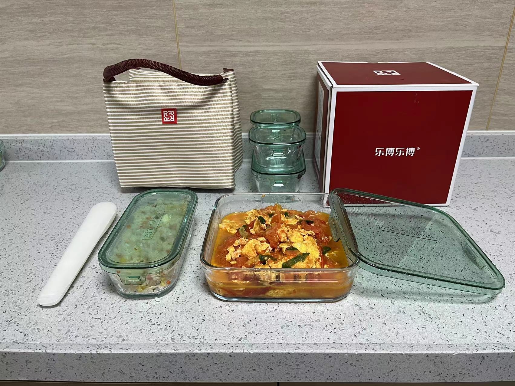 Lebo Lebo®Good things to share, high color value heat-resistant glass lunch box，