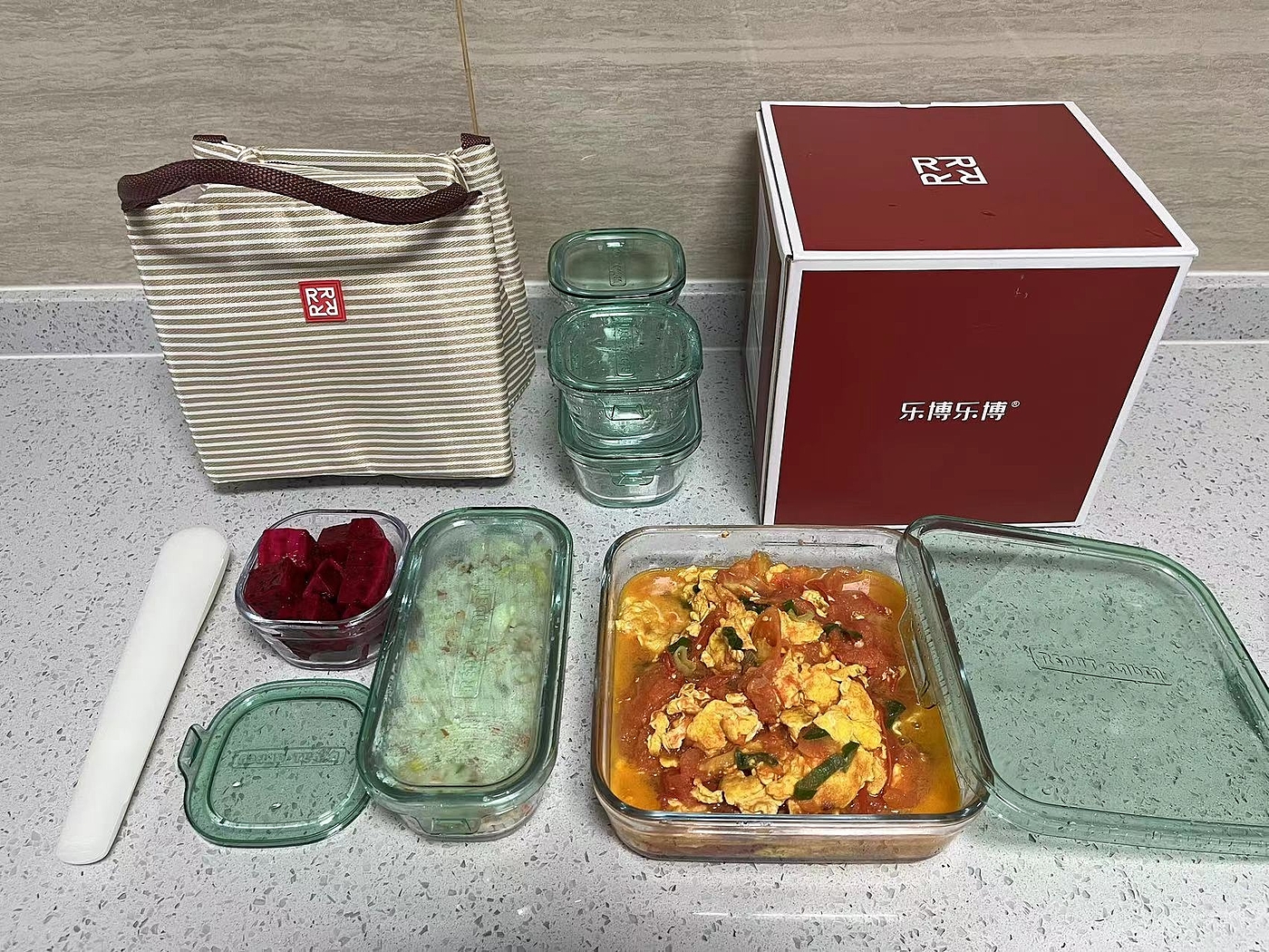 Lebo Lebo®Good things to share, high color value heat-resistant glass lunch box，