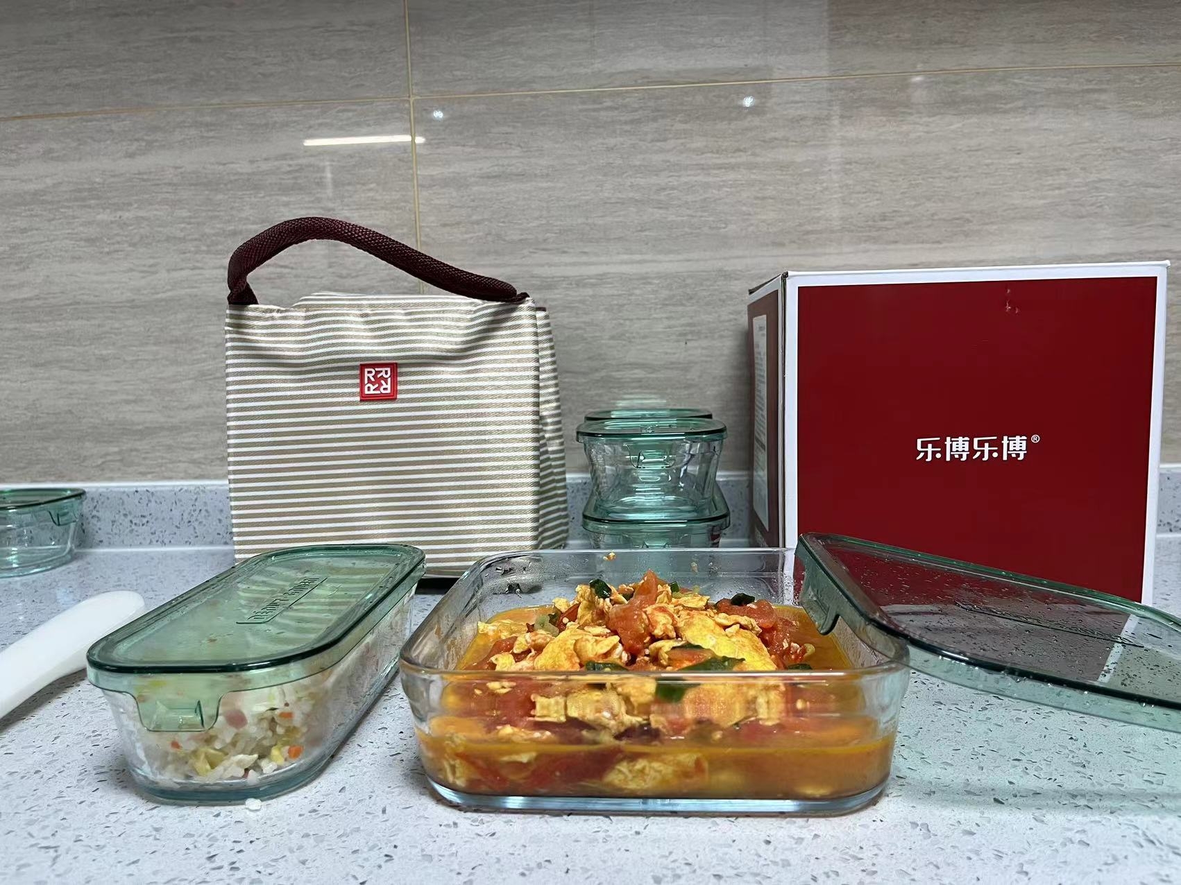 Lebo Lebo®Good things to share, high color value heat-resistant glass lunch box，