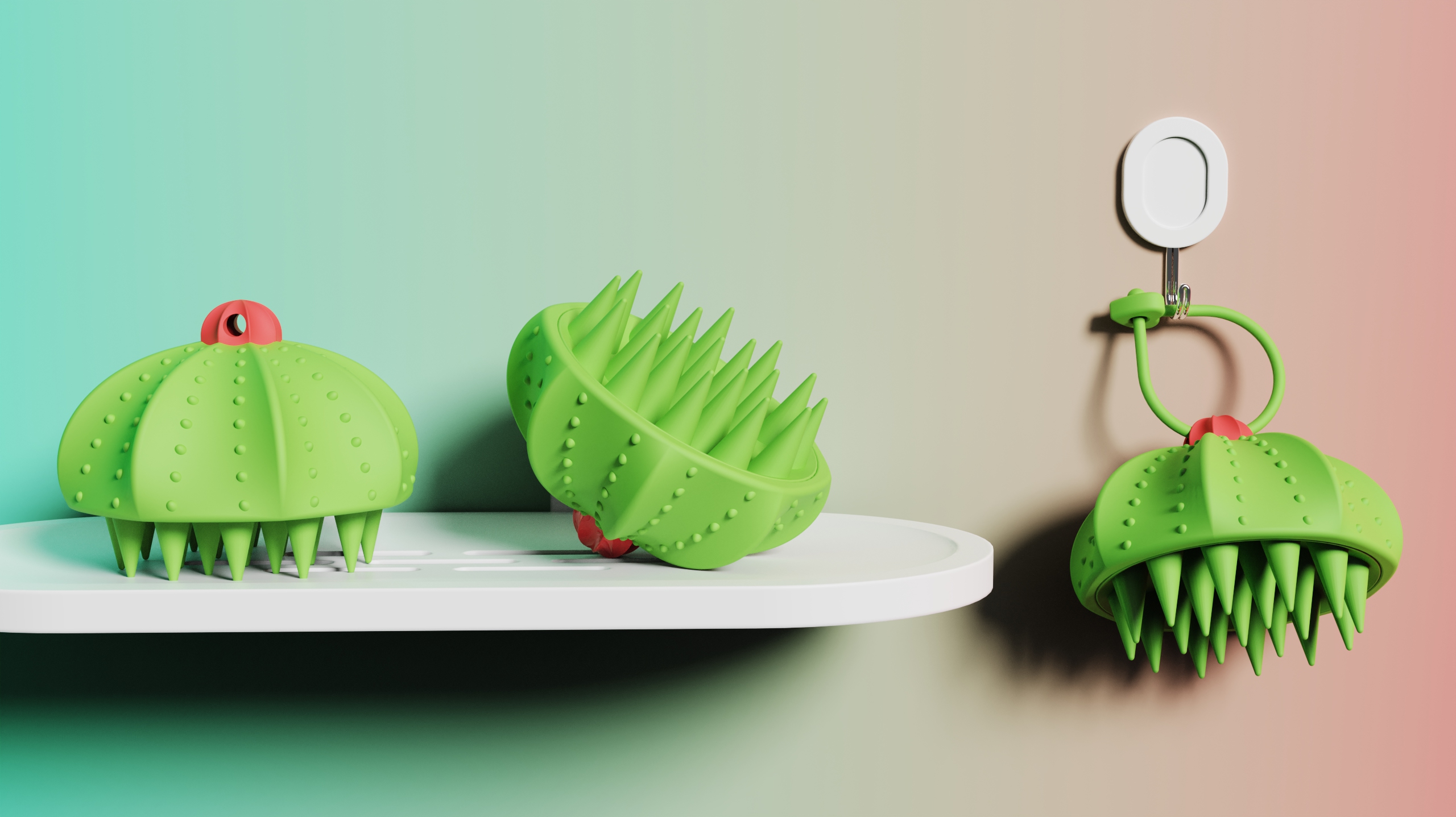 Cactus，Shampoo brush，