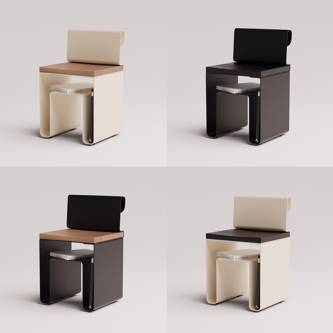 chair，Metal，woodwork，space，