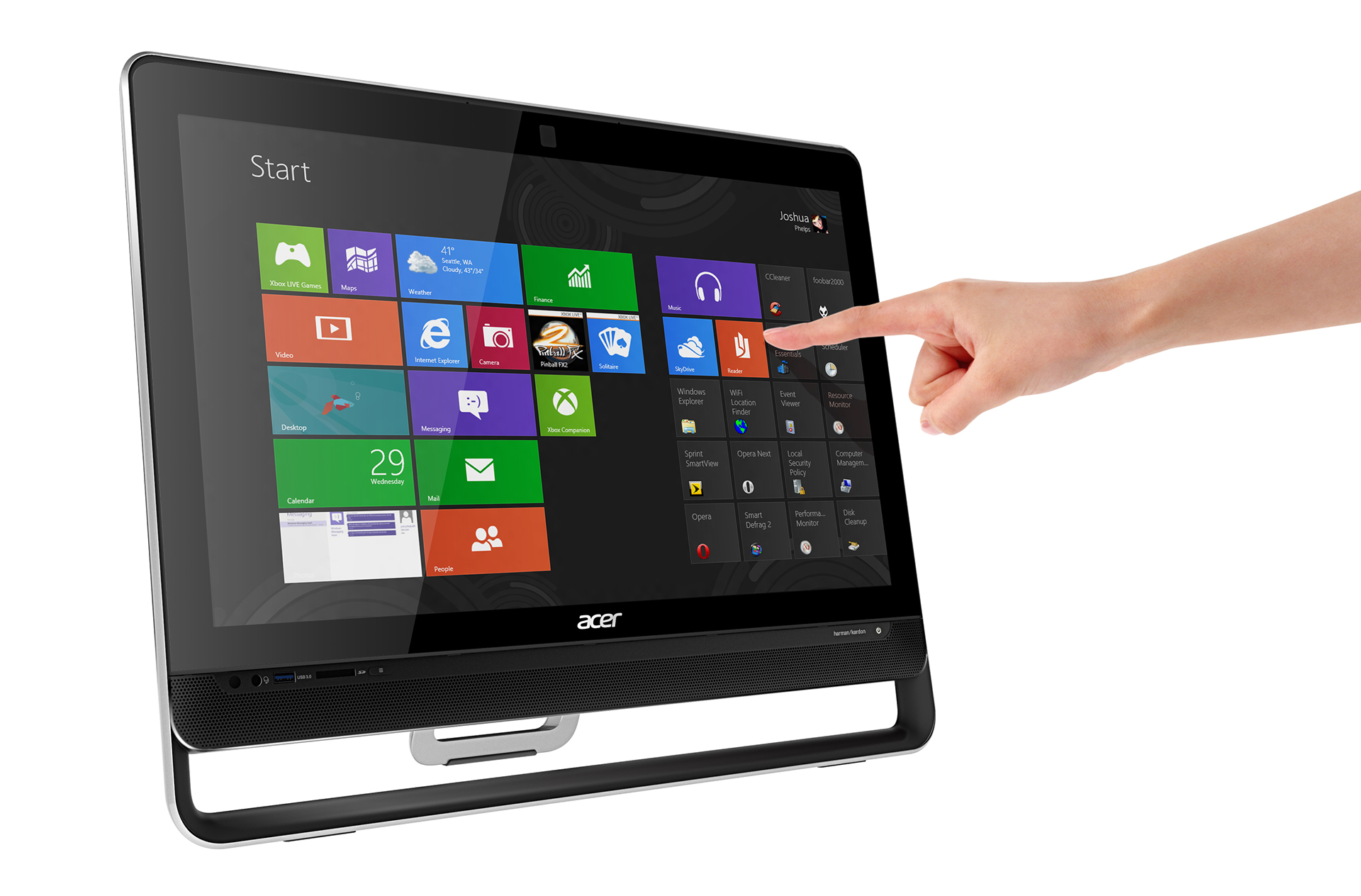 acer,一体化电脑,触屏,黑色