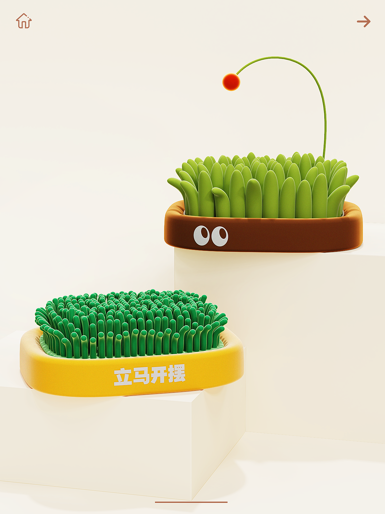 Cat nest，Cat grass，Pet product design，