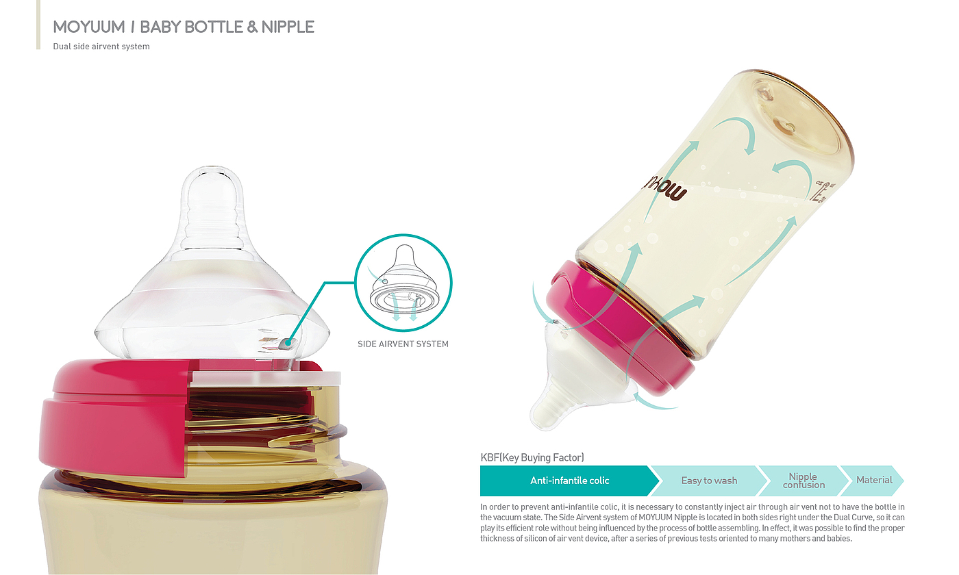 MOYUUM，feeding bottle，product design，