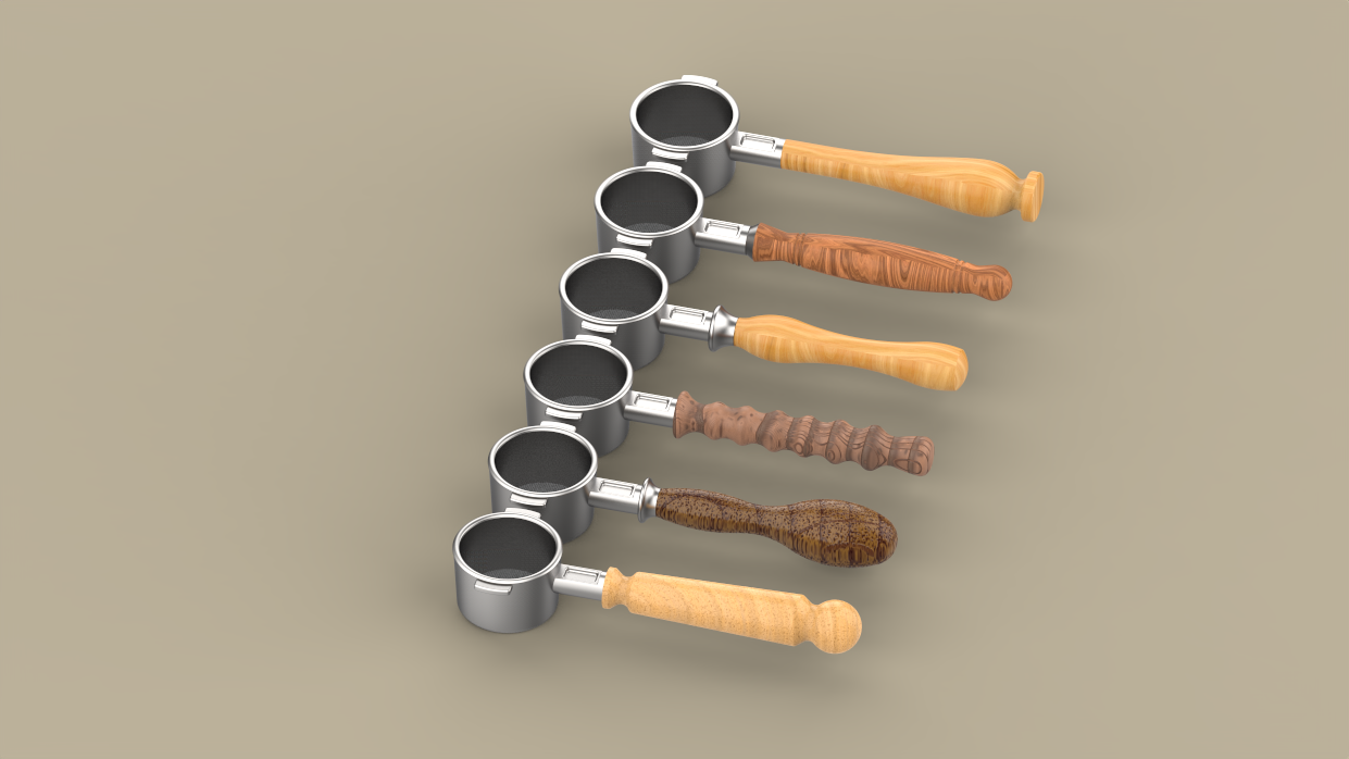 Coffee machine filter handle，