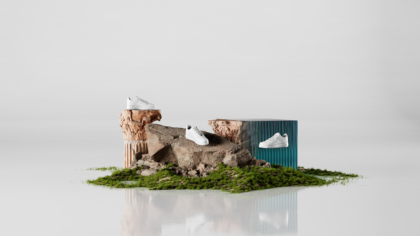 cgi，outdoors，shoes，nike，visualization，