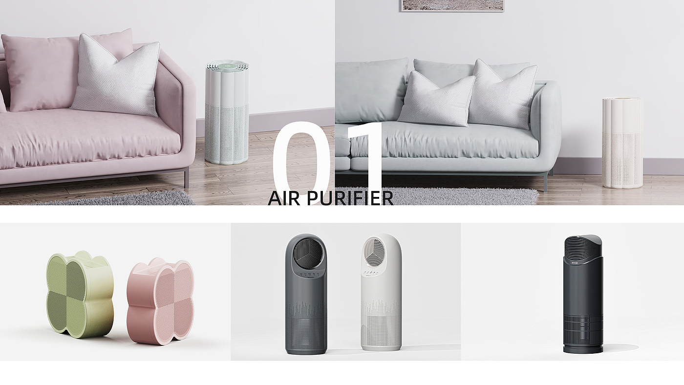 air cleaner，Electric toothbrush，bathroom，Vacuum cleaner，Cultural creation，packing，concept，Bi Sheh，