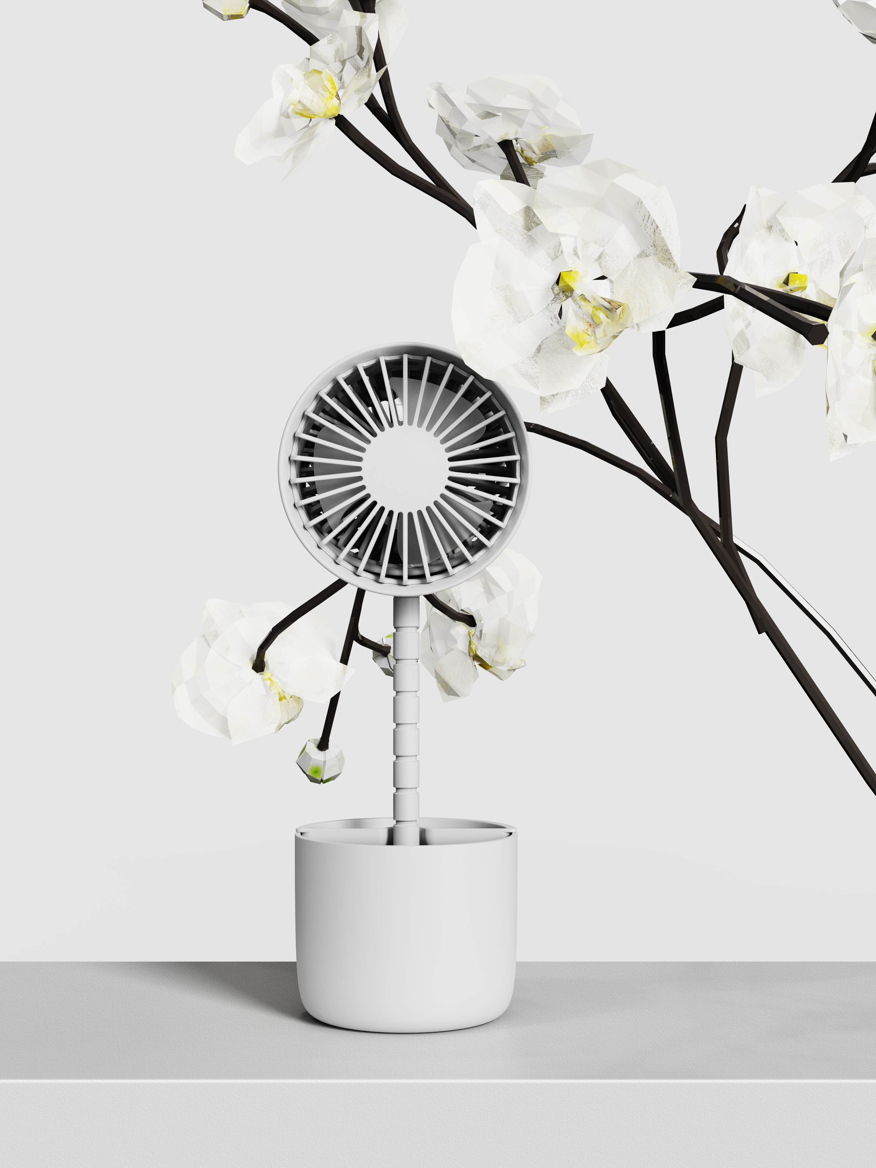 Fan，pen container，