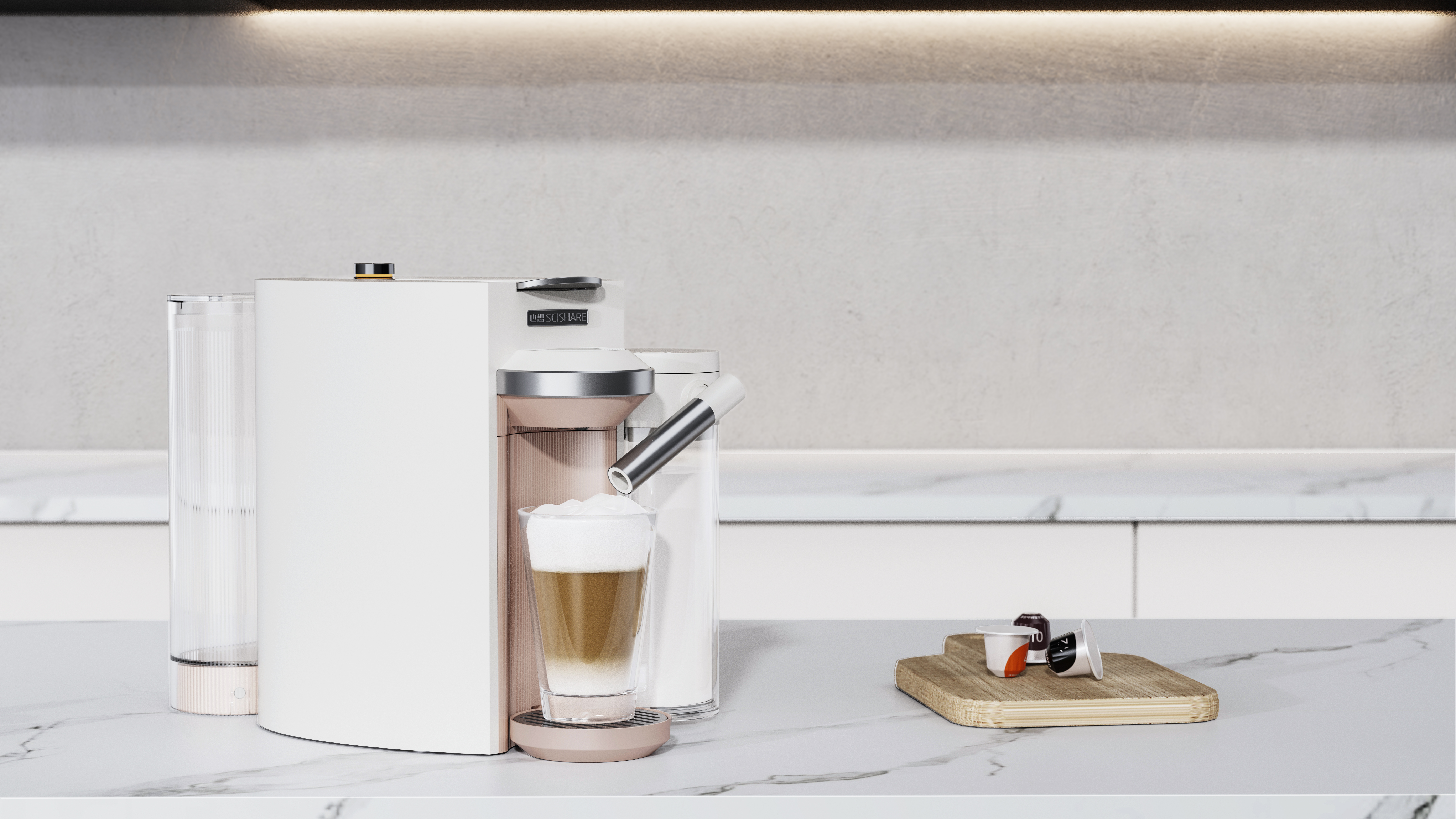 TOALL Convex and Concave Design，Capsule coffee machine，