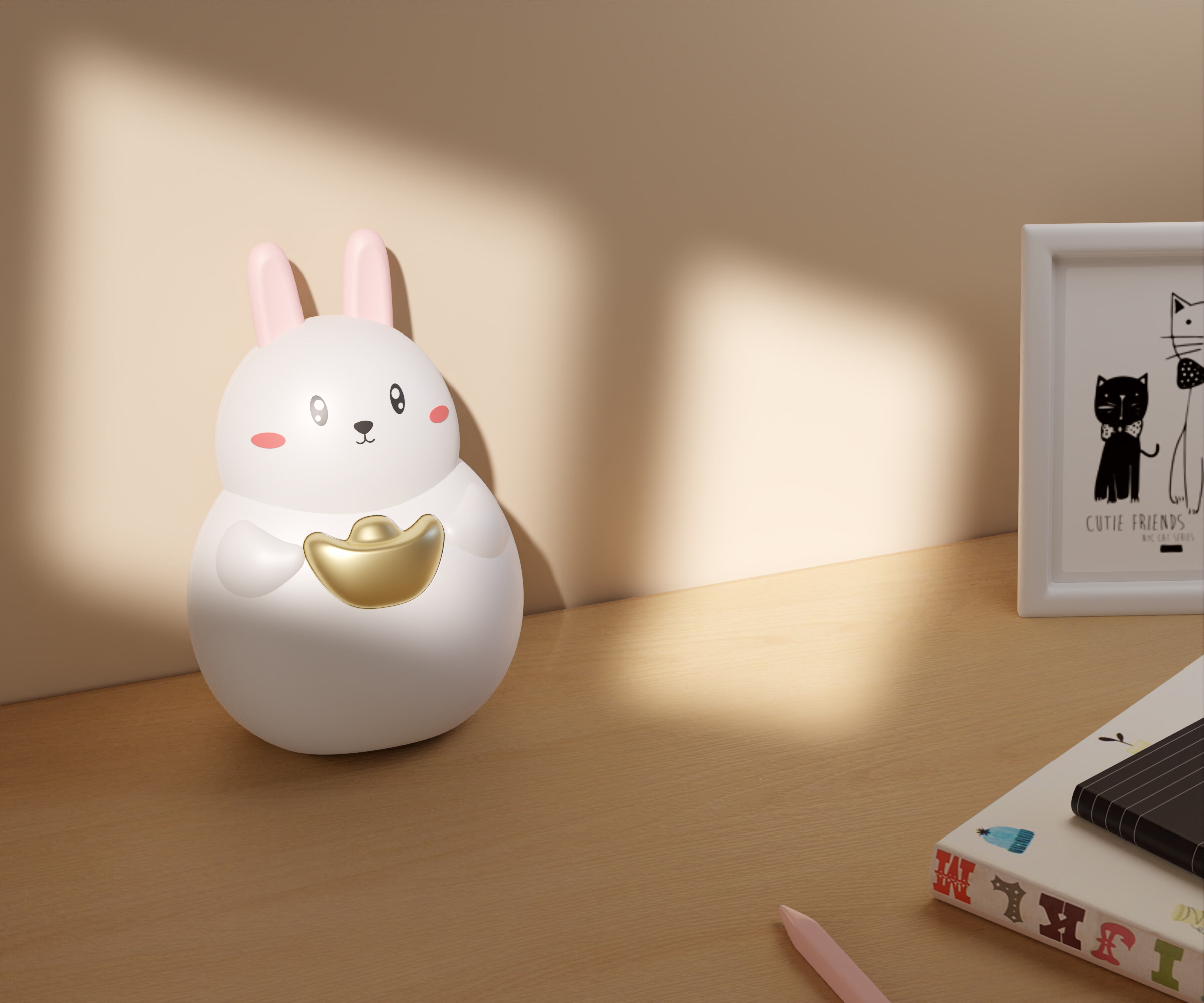 adorkable，Hand warmer，portable battery，The rabbit holds rich，Cartoon hand warmers，Cartoon charging treasure，