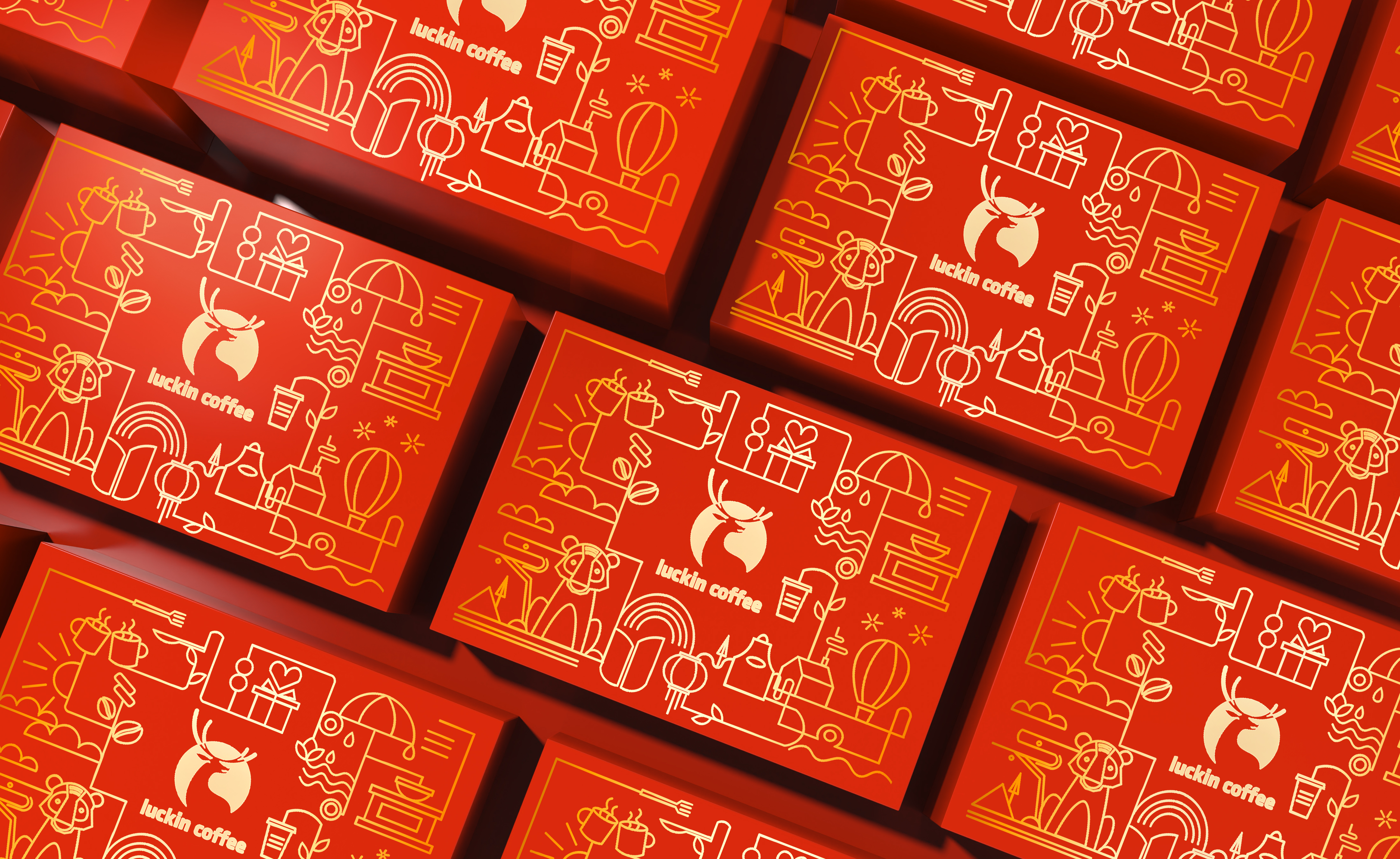 Lucky New Year gift box combination series，