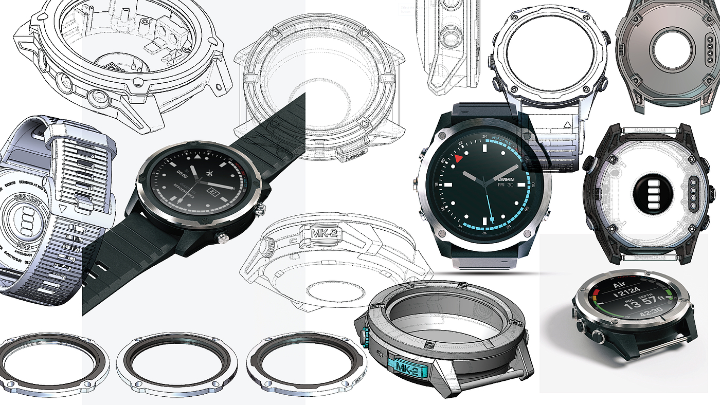 industrial design，Model，Wrist watch，Design，3D model，Wearable products，