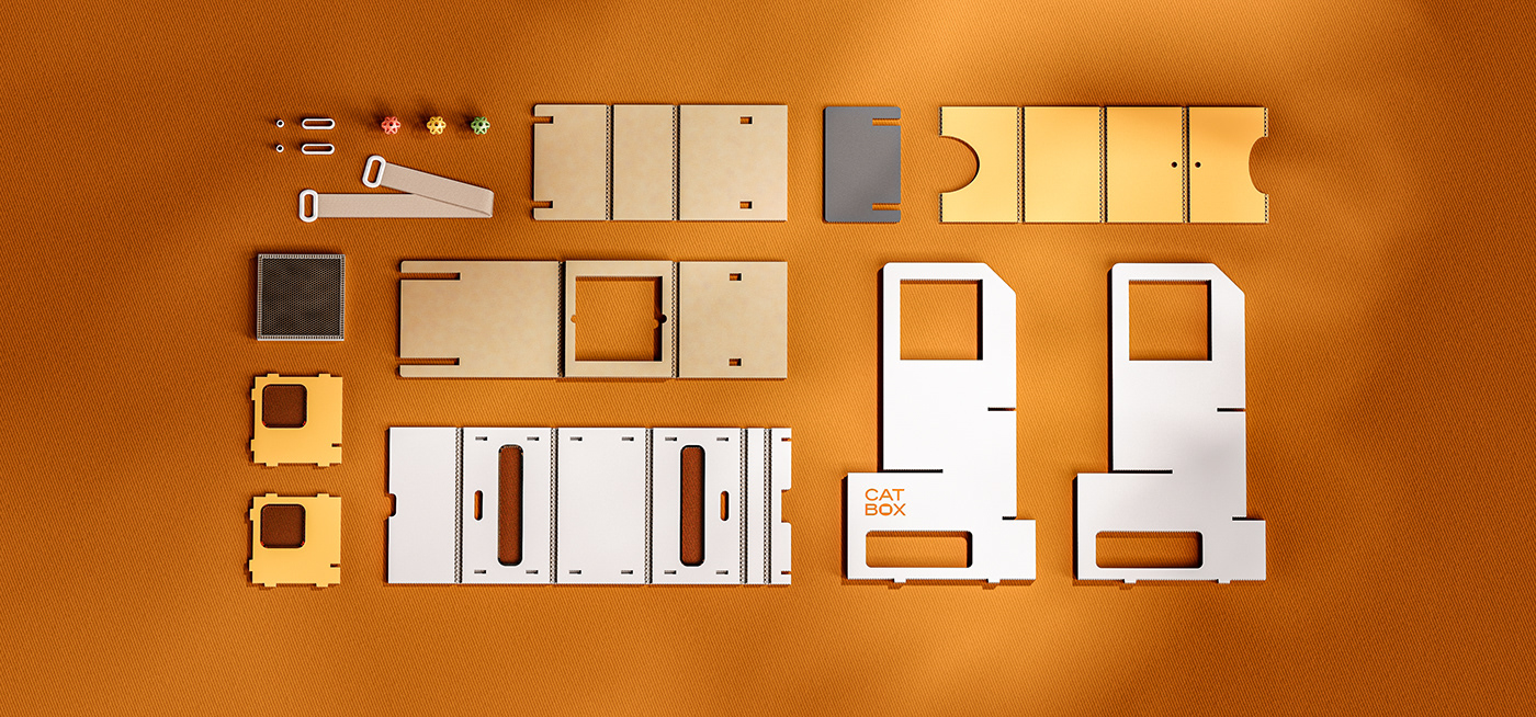 product design，furniture，industrial design，Box，cat，