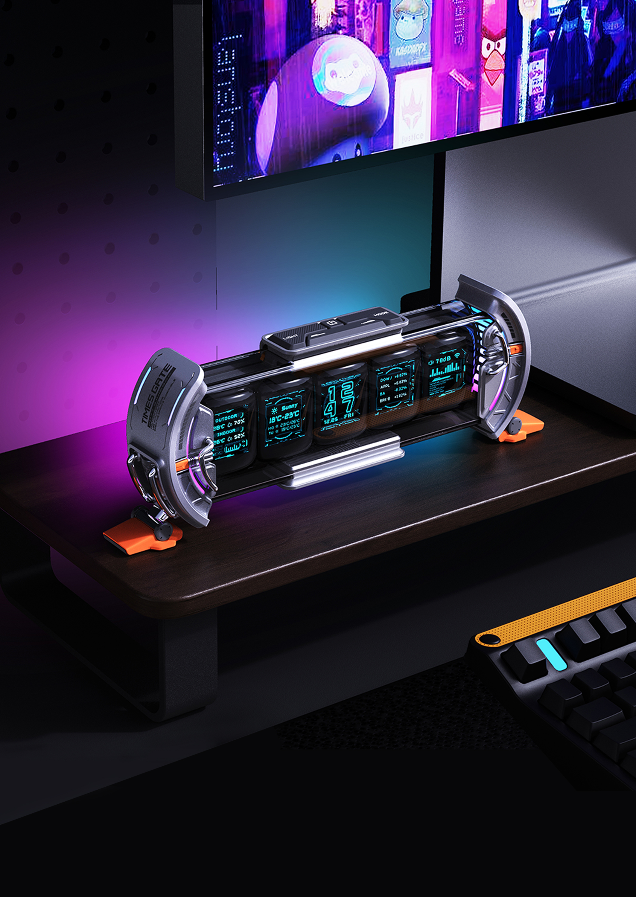 science and technology，Tide play，future，Cool，Tabletop decoration，Good thing，DIVOOM，