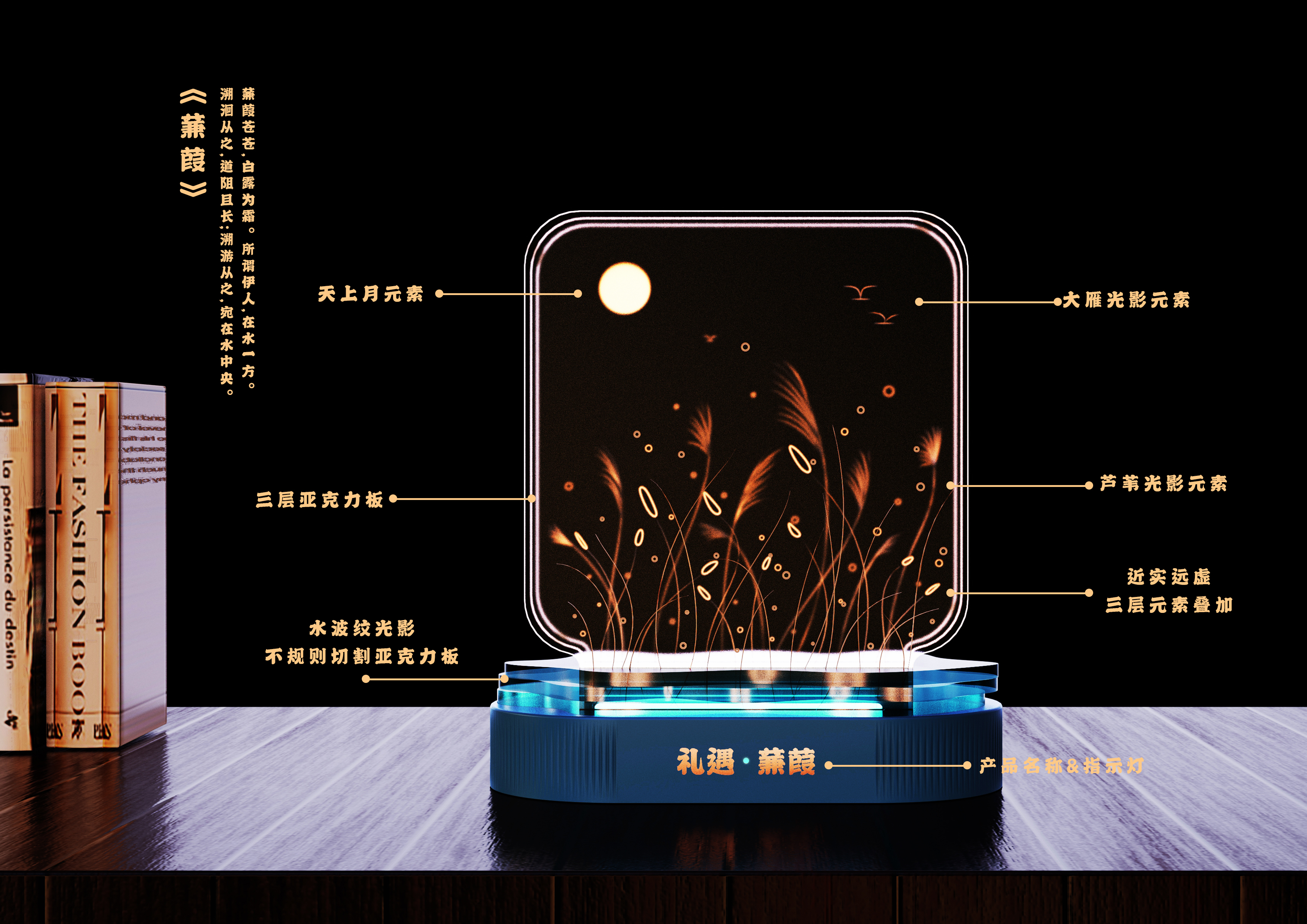 Cultural and creative products，Baiyangdian，Acrylic plate，