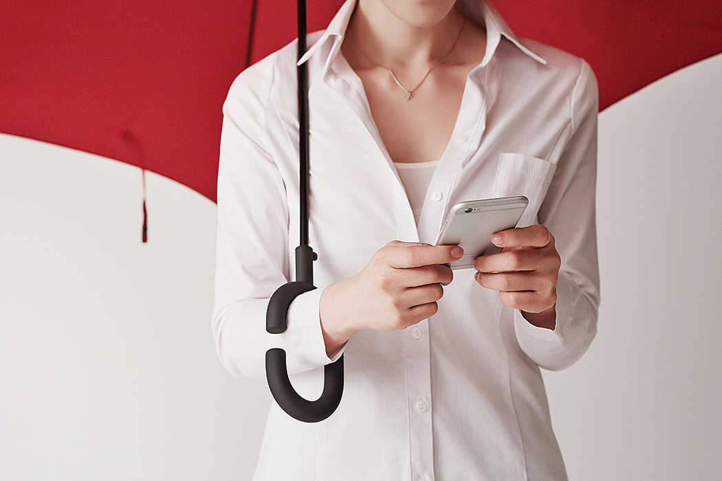 phone-brella，Umbrella，C-shaped handle，