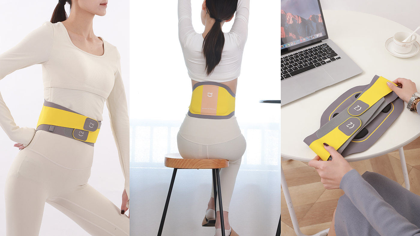 EMS腰带，按摩腰带，产品设计，按摩，脉冲腰带，护理，腰带设计，腰带，