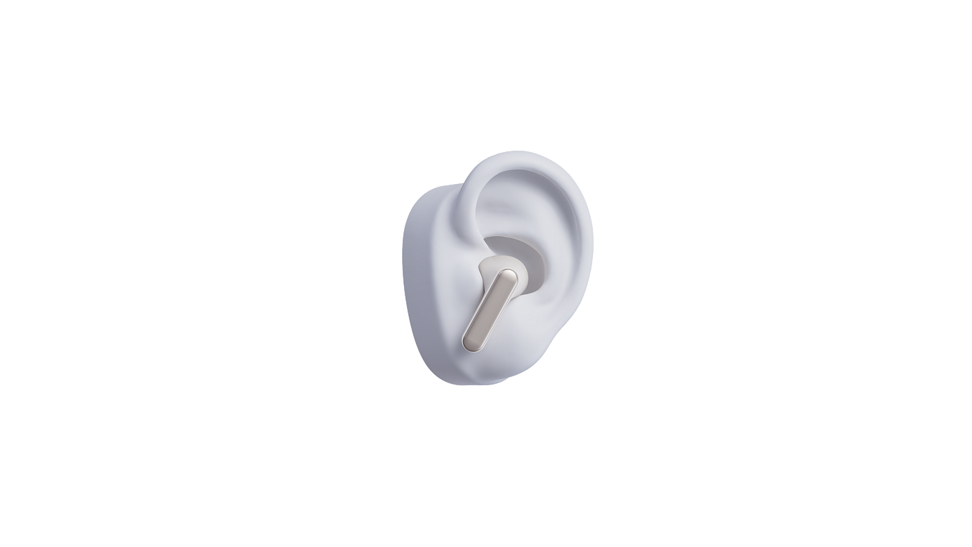 蓝牙耳机设计，tws，耳机渲染，