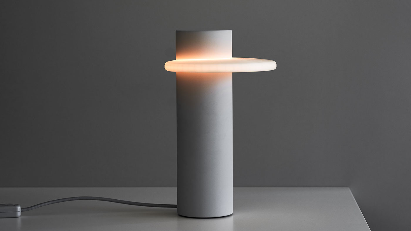 modern stylish，Black and white gray color matching，Minimalist，Warm color light source，Brain hole design，Table lamp design，Lamp design，