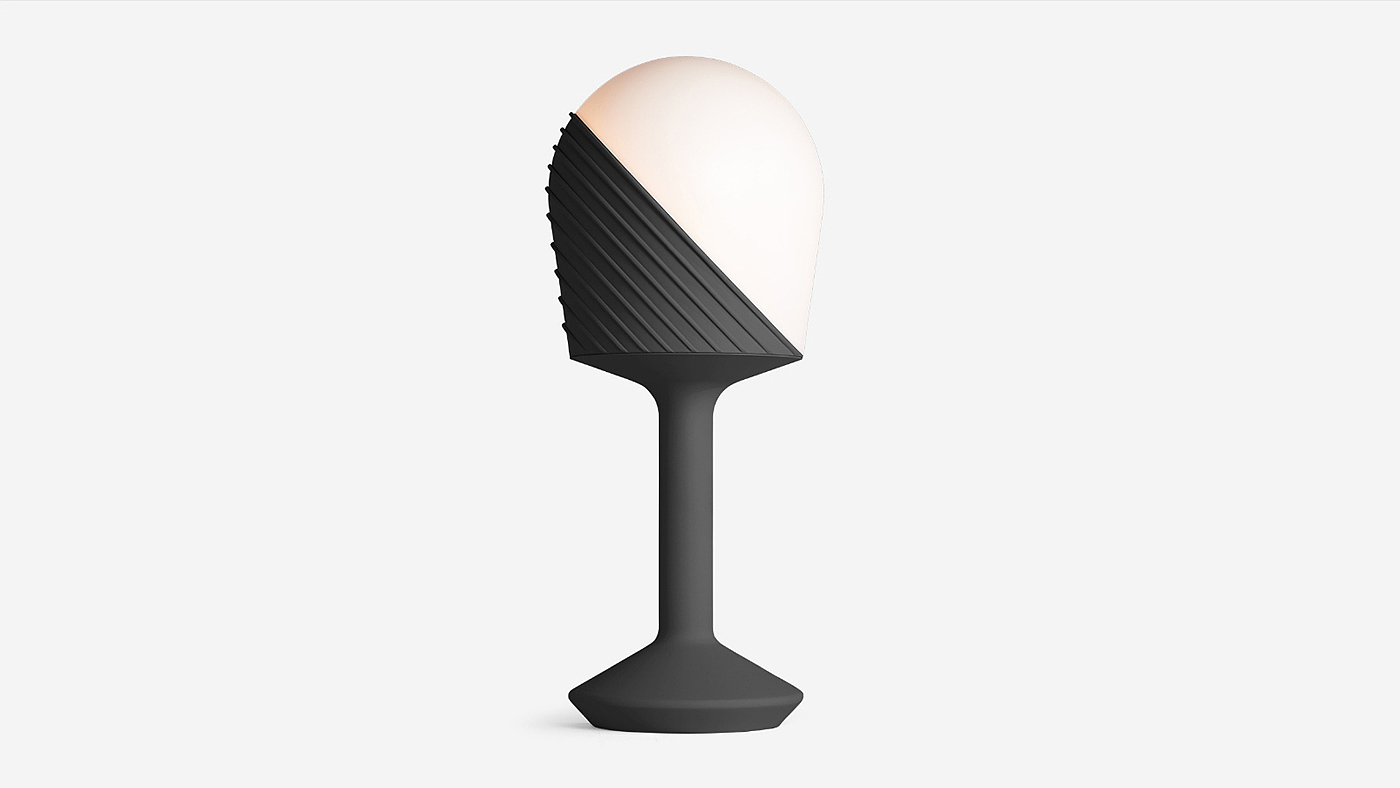 modern stylish，Black and white gray color matching，Minimalist，Warm color light source，Brain hole design，Table lamp design，Lamp design，