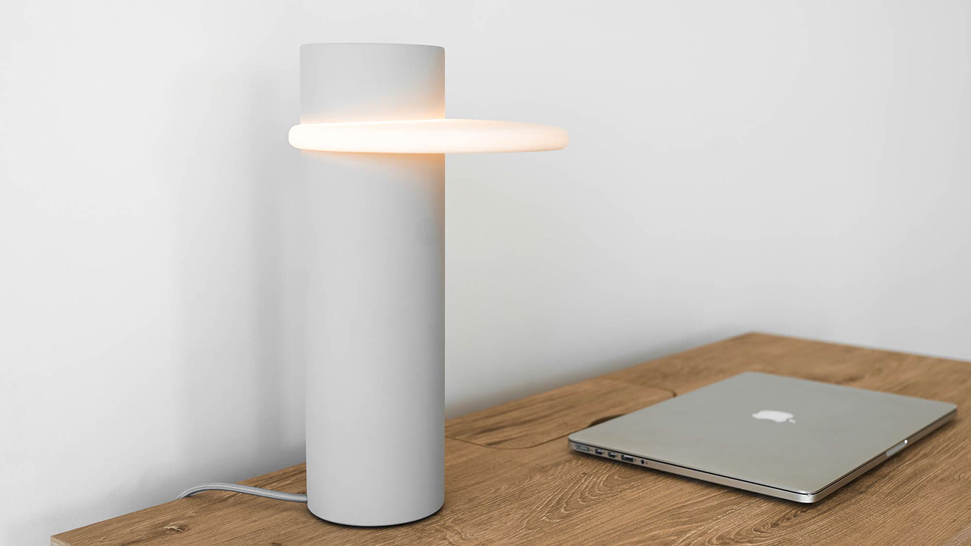 modern stylish，Black and white gray color matching，Minimalist，Warm color light source，Brain hole design，Table lamp design，Lamp design，