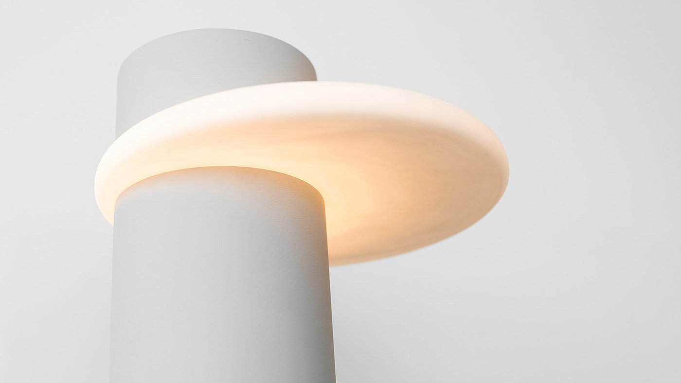 modern stylish，Black and white gray color matching，Minimalist，Warm color light source，Brain hole design，Table lamp design，Lamp design，