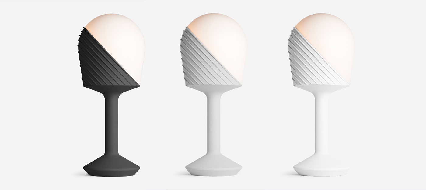 modern stylish，Black and white gray color matching，Minimalist，Warm color light source，Brain hole design，Table lamp design，Lamp design，