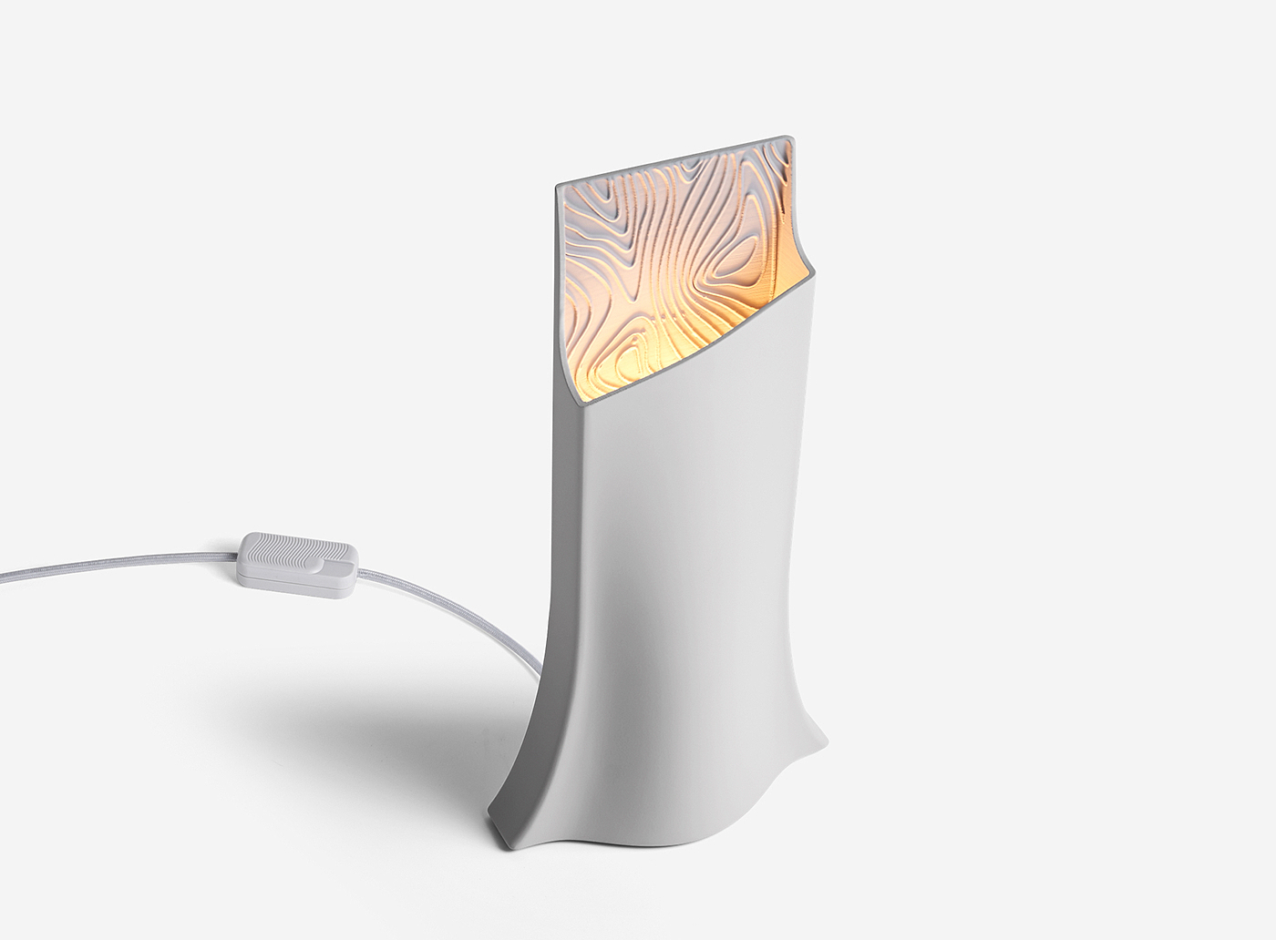modern stylish，Black and white gray color matching，Minimalist，Warm color light source，Brain hole design，Table lamp design，Lamp design，