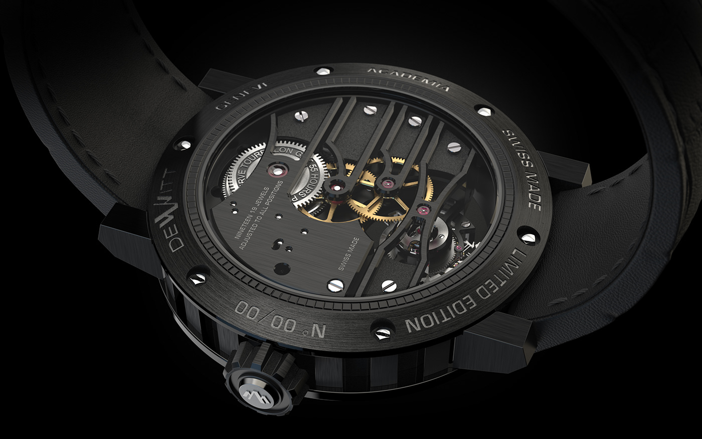 DeWitt，Tourbillon ，Hollowed out，Mechanical watch，