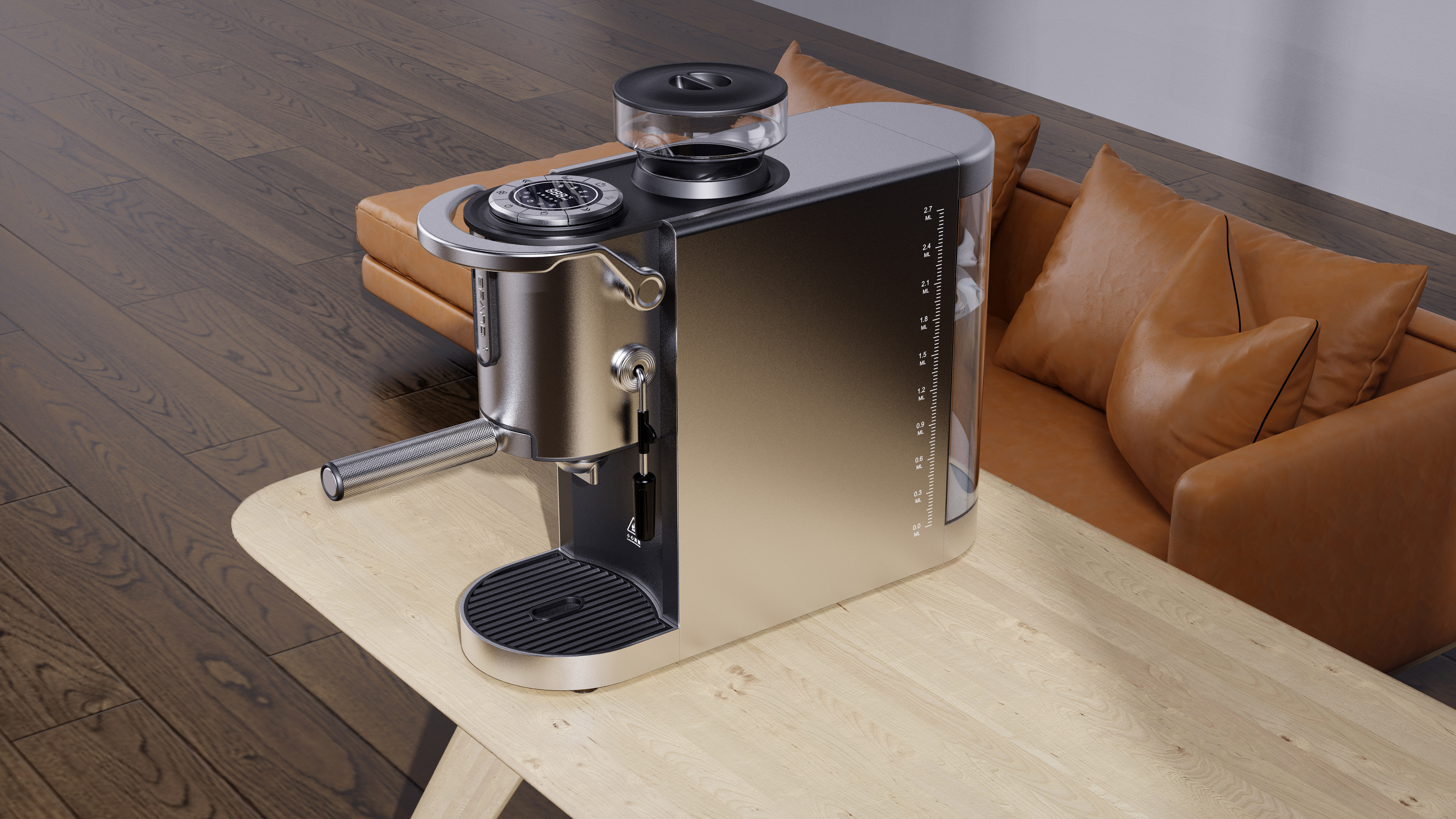 Retro，Coffee machine，Rendering learning，Modern simplicity，