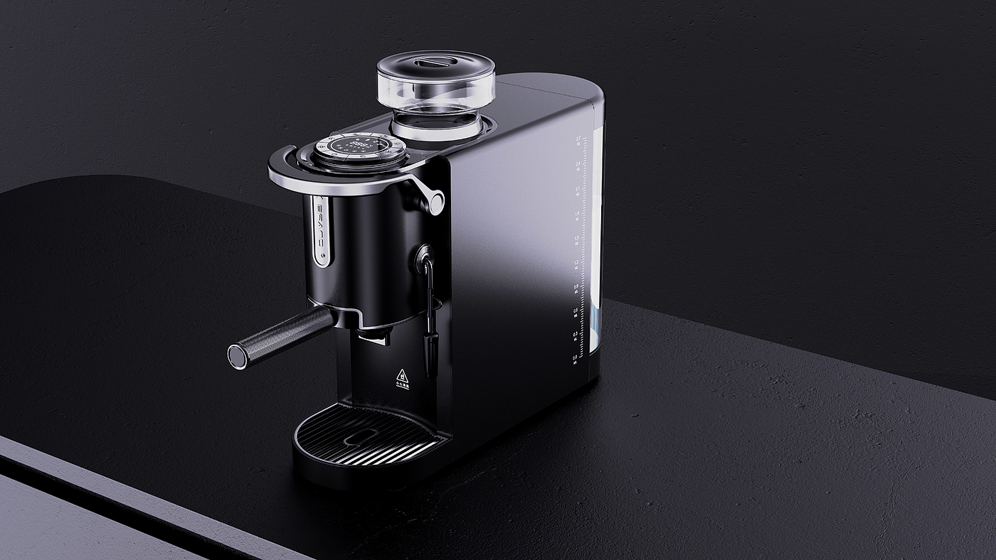 Retro，Coffee machine，Rendering learning，Modern simplicity，