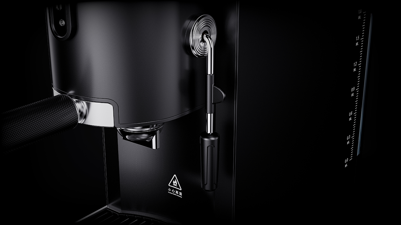 Retro，Coffee machine，Rendering learning，Modern simplicity，