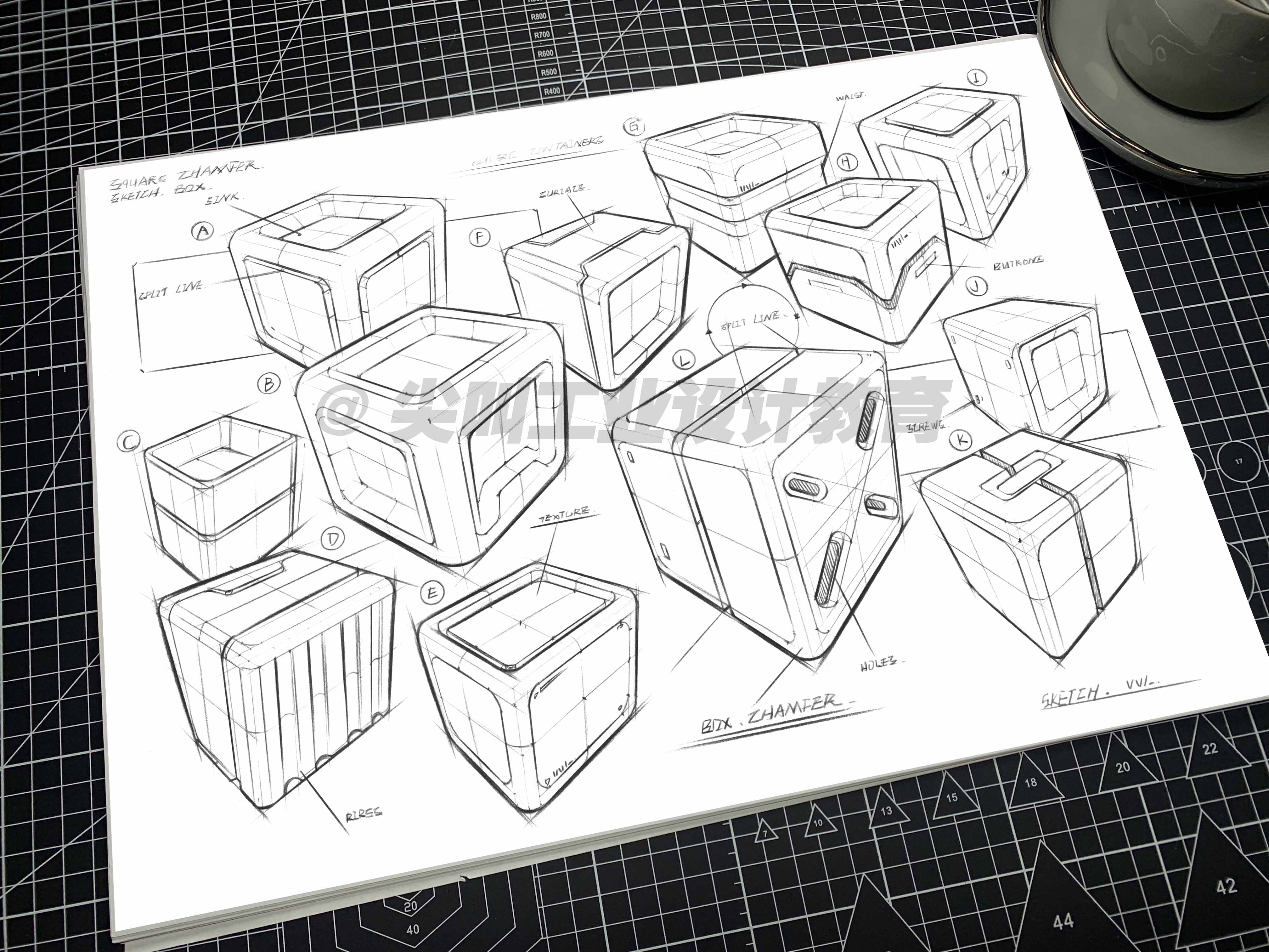 Hand drawn products，Postgraduate entrance examination for industrial design，industrial design，Product chamfer，Scream Industrial Design Education，Screaming Chocolate Hand Painted，