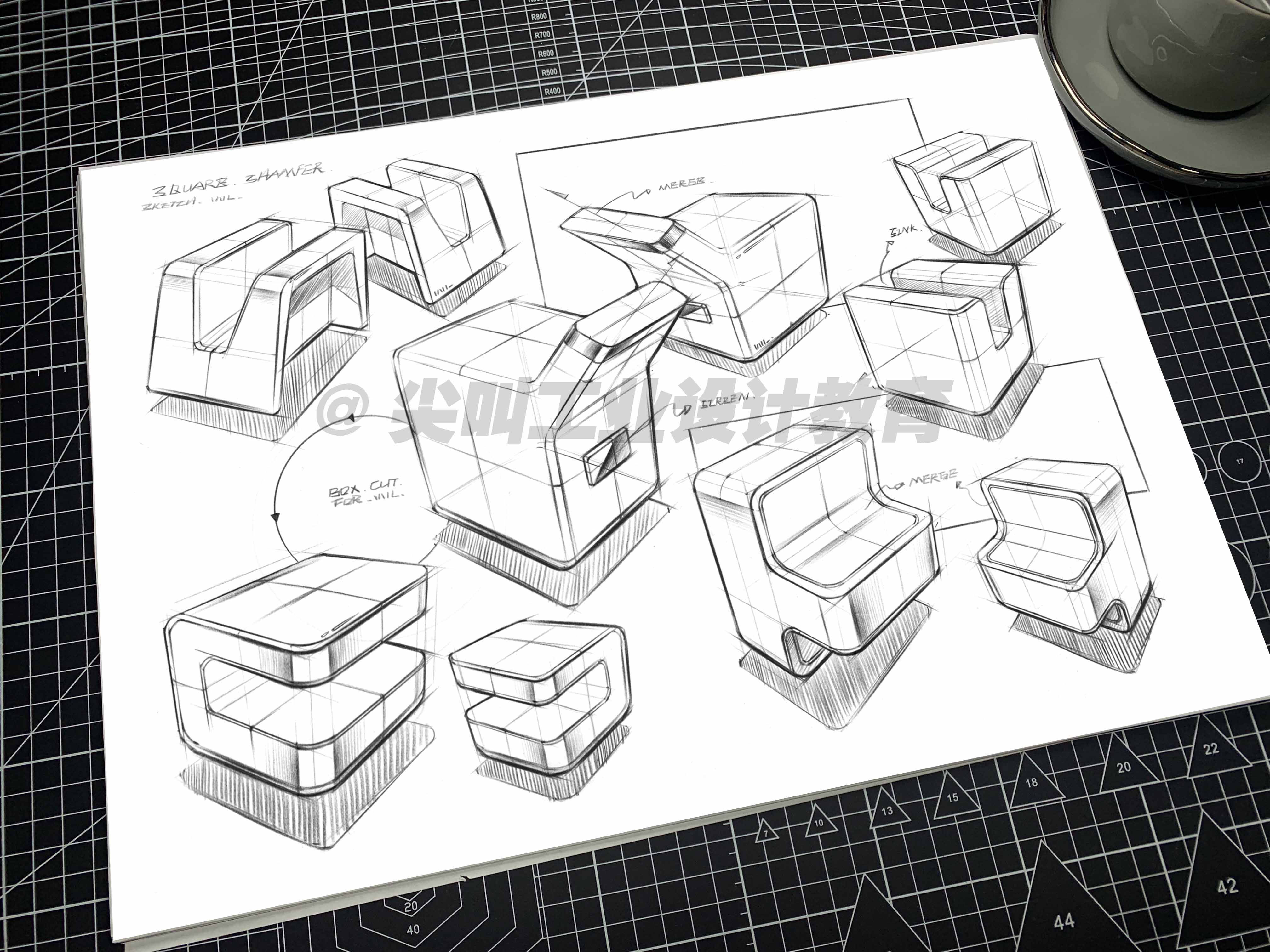 Hand drawn products，Postgraduate entrance examination for industrial design，industrial design，Product chamfer，Scream Industrial Design Education，Screaming Chocolate Hand Painted，